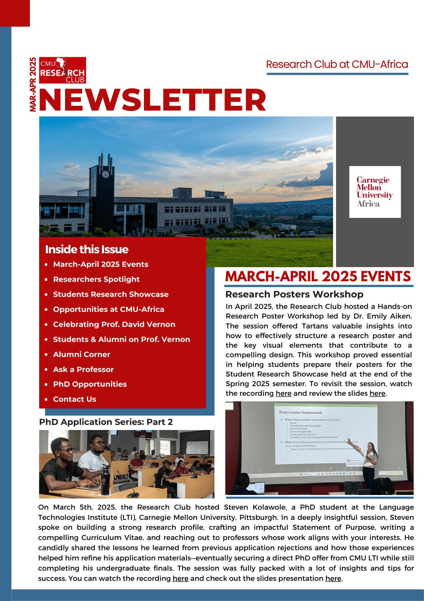 March-April 2025 Newsletter Front Page